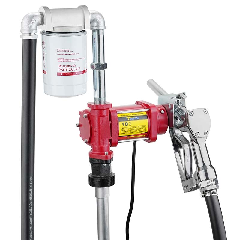 12-V-Kraftstoff-Benzin-Umfüllpumpensatz mit Düse